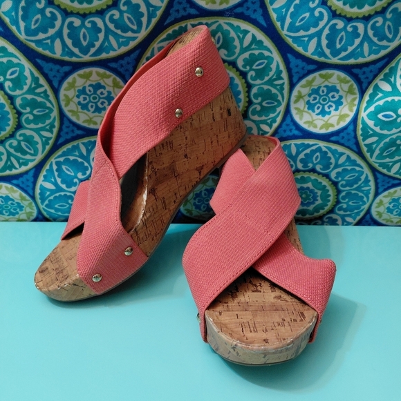 Montego Bay Club Shoes - Montego Bay Club Coral Wedge Sandals